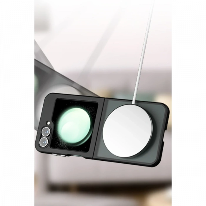 Newface Samsung Galaxy Z Flip 5 Kılıf Blur Fold Magsafe Kapak - Mat Siyah