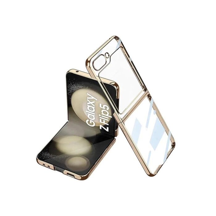 Newface Samsung Galaxy Z Flip 5 Kılıf Fold Element Kapak - Gold