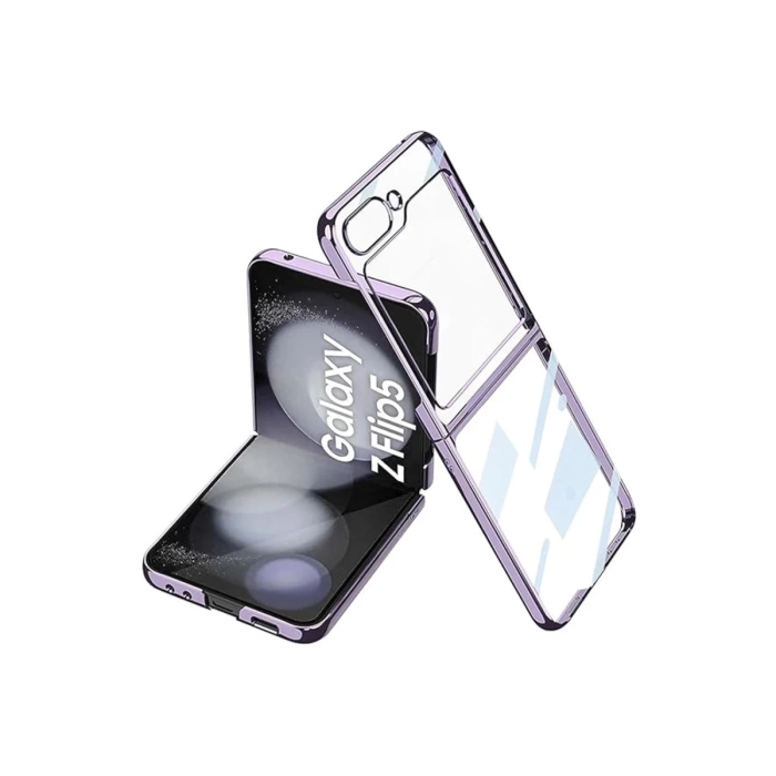 Newface Samsung Galaxy Z Flip 5 Kılıf Fold Element Kapak - Mor
