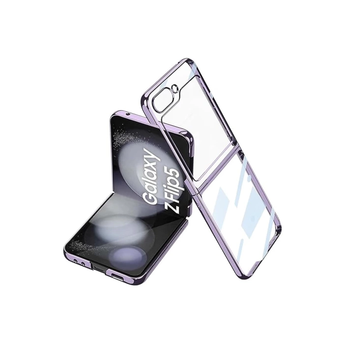 Newface Samsung Galaxy Z Flip 5 Kılıf Fold Element Kapak - Mor
