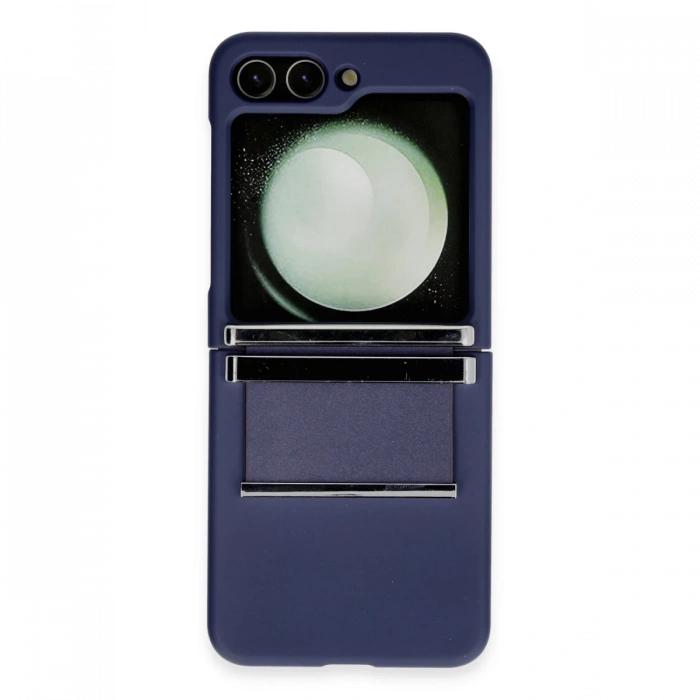 Newface Samsung Galaxy Z Flip 6 Kılıf Belt Flip Kapak - Lacivert