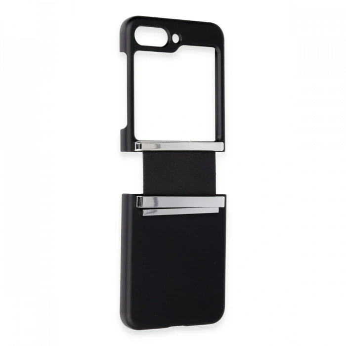 Newface Samsung Galaxy Z Flip 6 Kılıf Belt Flip Kapak - Siyah