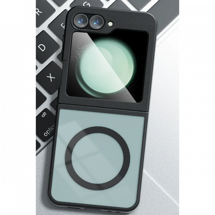 Newface Samsung Galaxy Z Flip 6 Kılıf Blur Fold Magsafe Kapak - Siyah