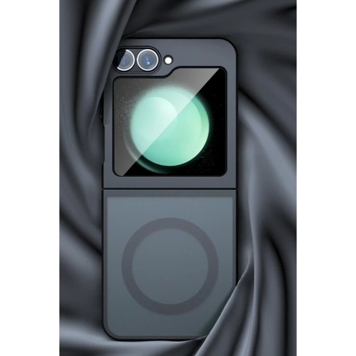 Newface Samsung Galaxy Z Flip 6 Kılıf Blur Fold Magsafe Kapak - Siyah