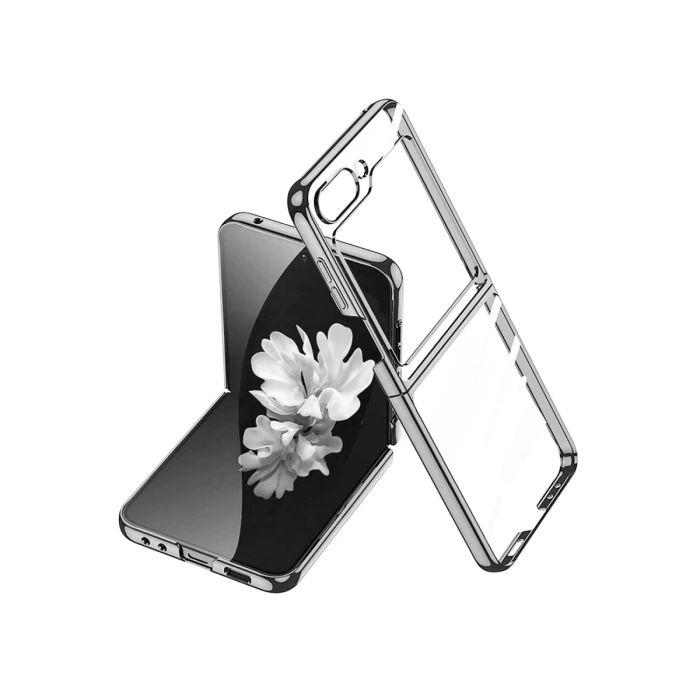 Newface Samsung Galaxy Z Flip 6 Kılıf Fold Element Kapak - Gümüş