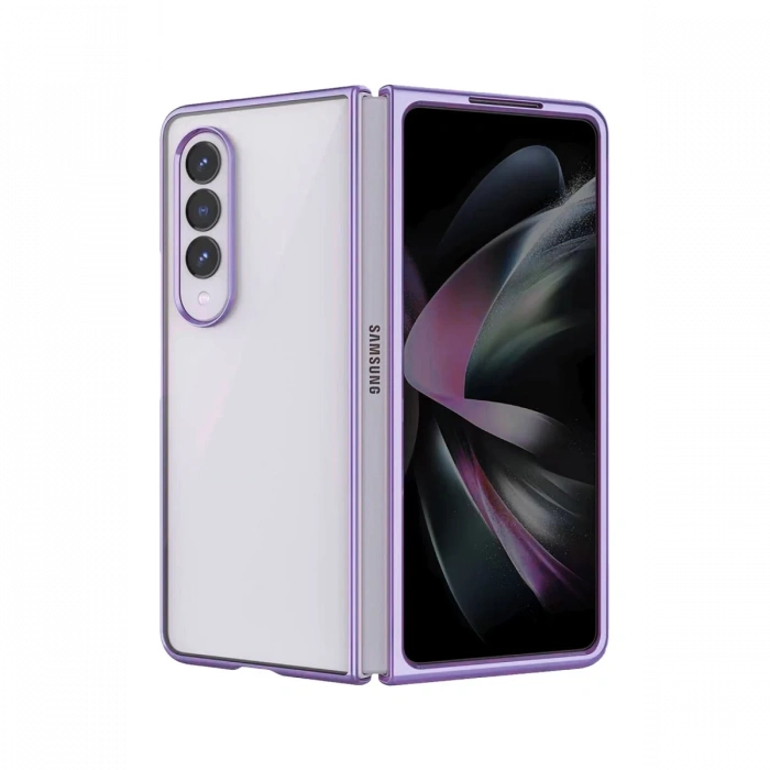 Newface Samsung Galaxy Z Fold 4 Kılıf Fold Element Kapak - Mor