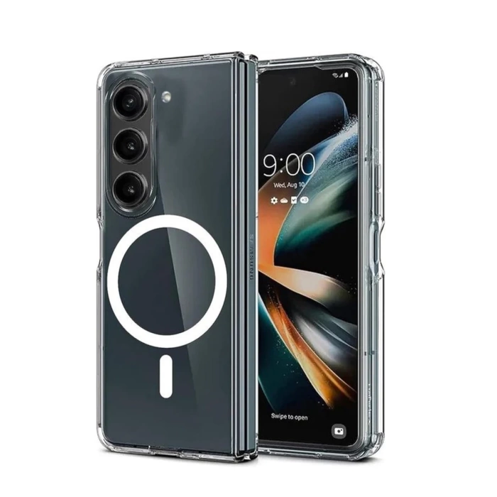 Newface Samsung Galaxy Z Fold 6 Kılıf Magneticsafe Şeffaf Silikon - Şeffaf