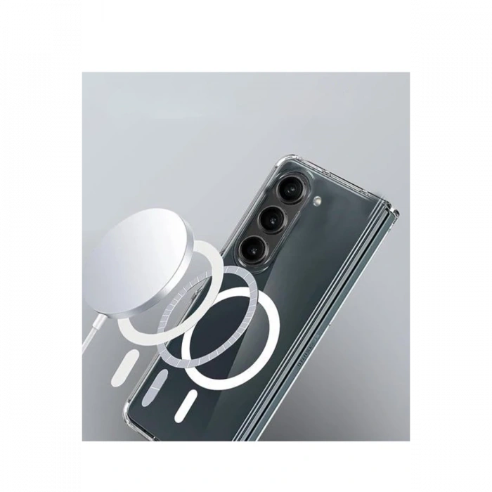 Newface Samsung Galaxy Z Fold 6 Kılıf Magneticsafe Şeffaf Silikon - Şeffaf