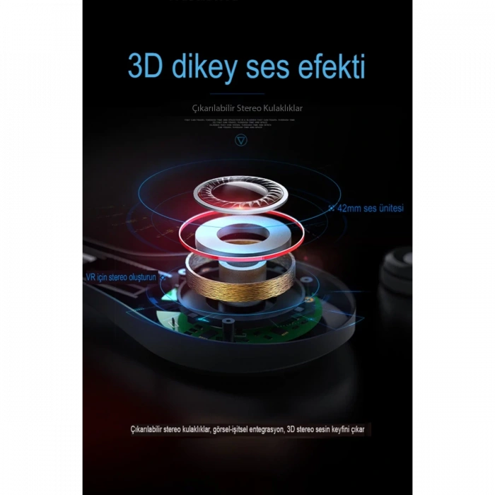 Newface Shinecon SC-G02ED 3D Sanal Gerçeklik Gözlüğü - Siyah