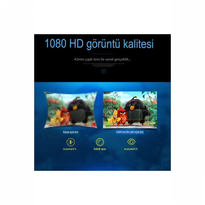 Newface Shinecon SC-G02ED 3D Sanal Gerçeklik Gözlüğü - Siyah
