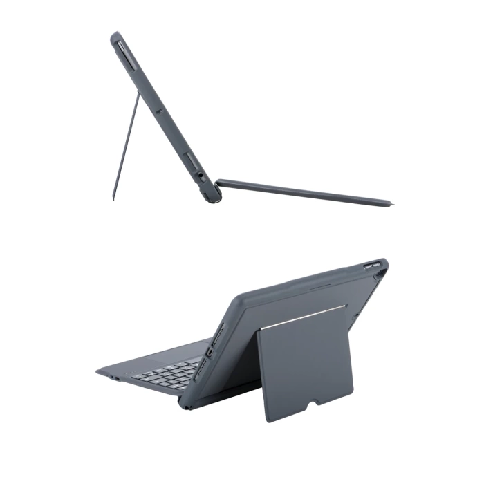 Newface T5506D iPad 10.2 (9.Nesil) Kılıf Palermo Ledli Klavyeli Standlı Tablet Kılıfı - Siyah