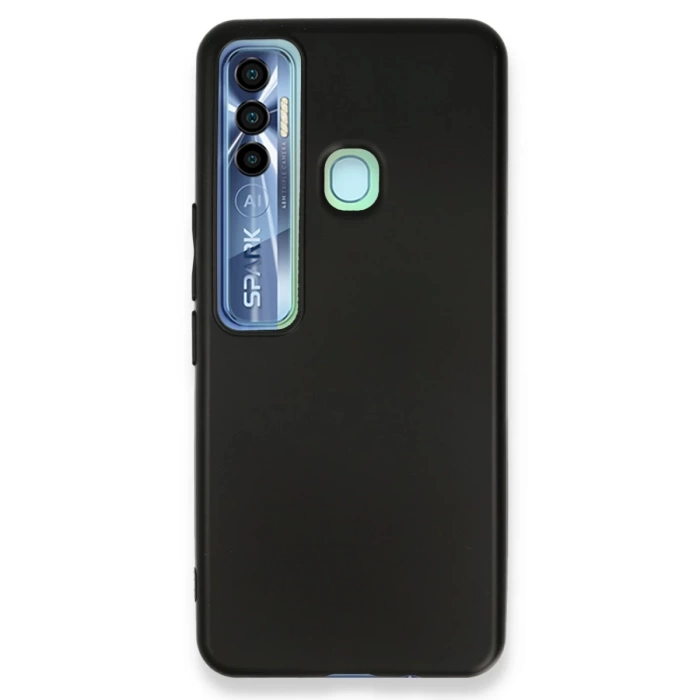 Newface Tecno Spark 7 Pro Kılıf First Silikon - Siyah