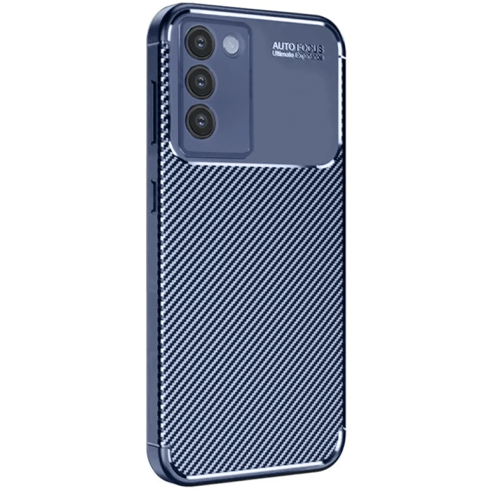 Newface Vivo V30 Lite 4G Kılıf Auto Focus Karbon Kapak - Lacivert