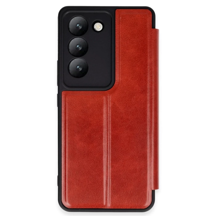 Newface Vivo V30 Lite 4G Kılıf Flip Cover - Kırmızı
