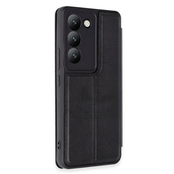 Newface Vivo V30 Lite 4G Kılıf Flip Cover - Siyah