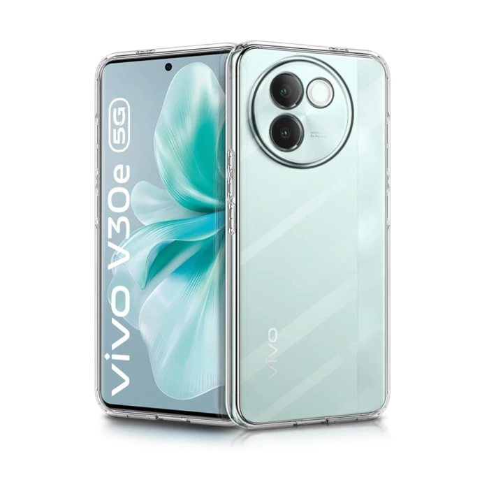 Newface Vivo V30e Kılıf Lüx Şeffaf Silikon