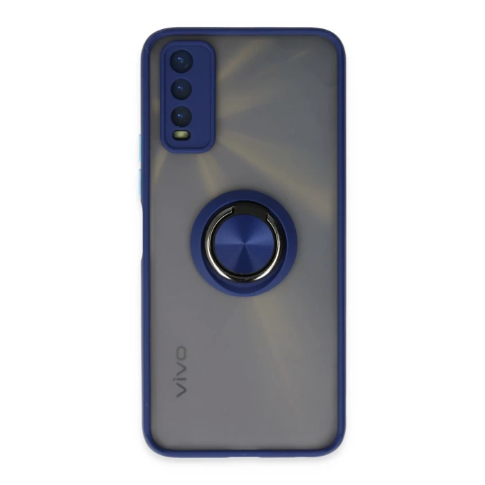 Newface Vivo Y11S Kılıf Montreal Yüzüklü Silikon Kapak