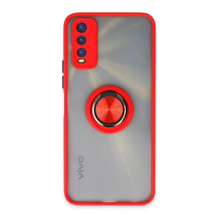 Newface Vivo Y11S Kılıf Montreal Yüzüklü Silikon Kapak