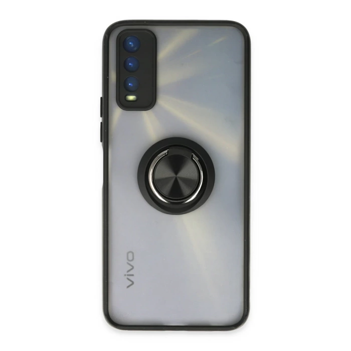 Newface Vivo Y11S Kılıf Montreal Yüzüklü Silikon Kapak