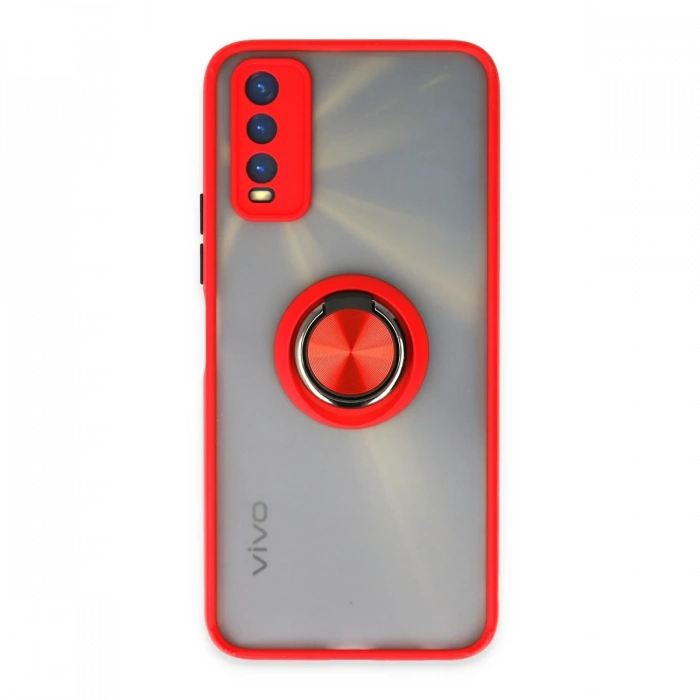 Newface Vivo Y11S Kılıf Montreal Yüzüklü Silikon Kapak