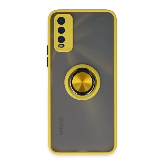 Newface Vivo Y11S Kılıf Montreal Yüzüklü Silikon Kapak