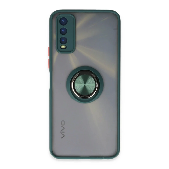 Newface Vivo Y11S Kılıf Montreal Yüzüklü Silikon Kapak