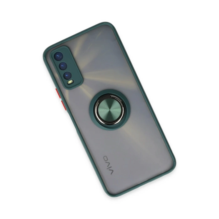 Newface Vivo Y11S Kılıf Montreal Yüzüklü Silikon Kapak
