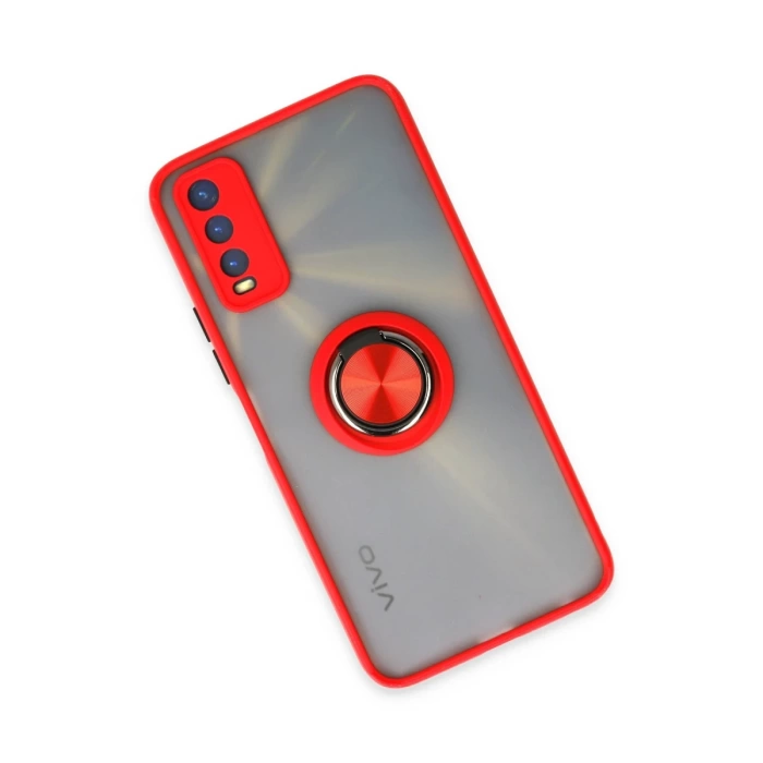 Newface Vivo Y11S Kılıf Montreal Yüzüklü Silikon Kapak