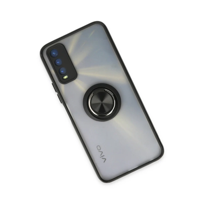 Newface Vivo Y11S Kılıf Montreal Yüzüklü Silikon Kapak