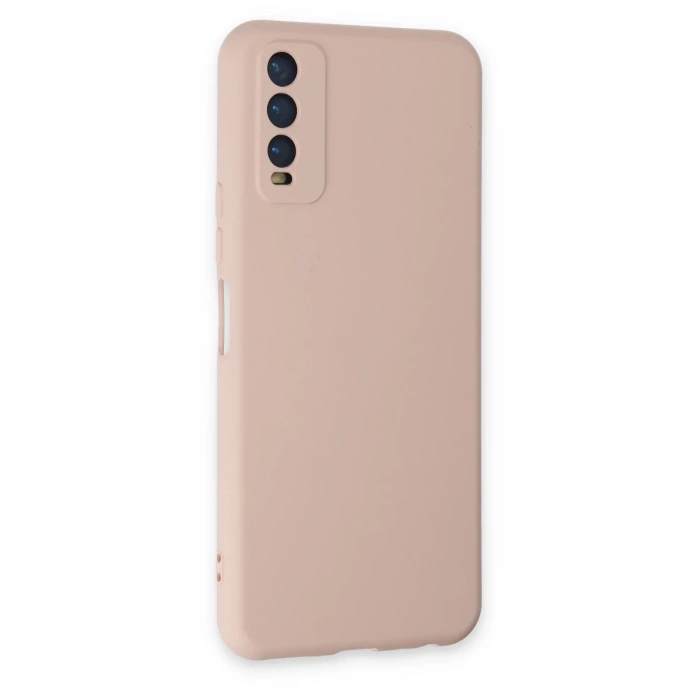 Newface Vivo Y11S Kılıf Nano içi Kadife Silikon - Pudra