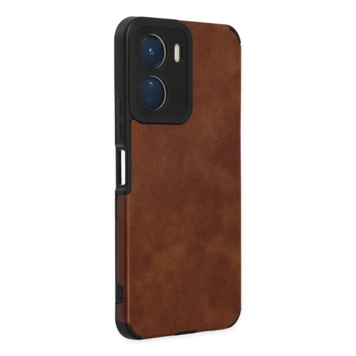 Newface Vivo Y16 Kılıf Loop Deri Silikon