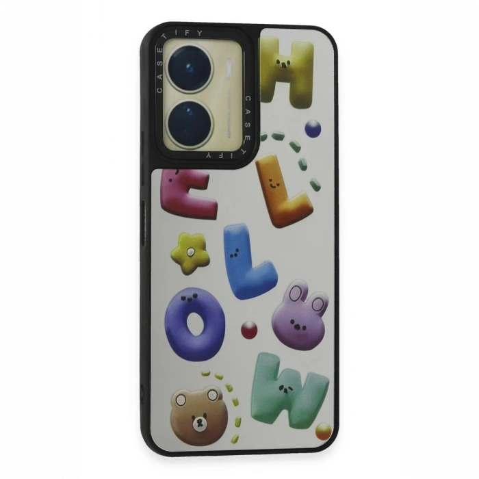 Newface Vivo Y16 Kılıf Mirror Desenli Kapak