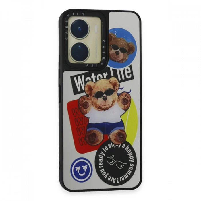 Newface Vivo Y16 Kılıf Mirror Desenli Kapak
