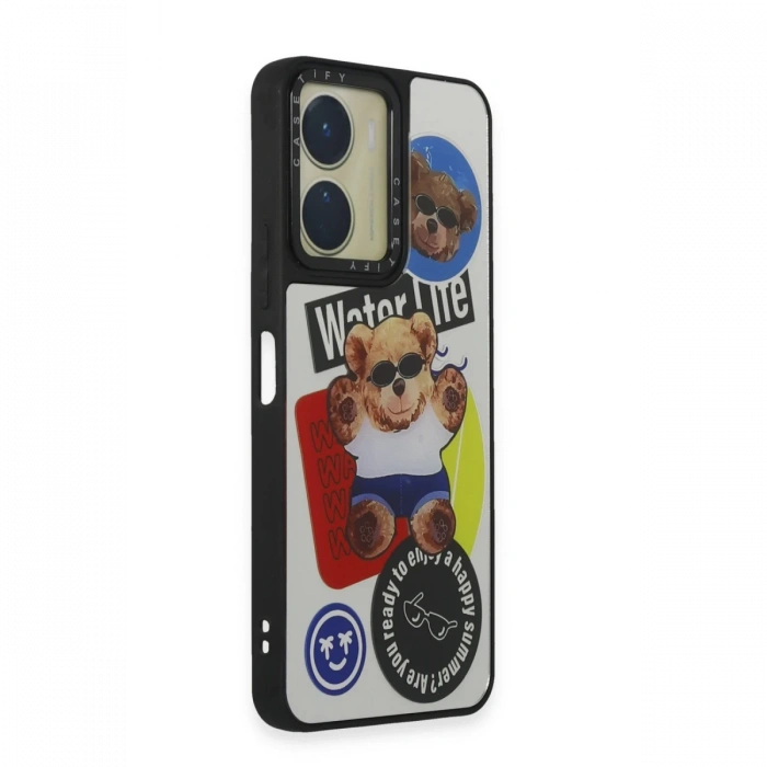 Newface Vivo Y16 Kılıf Mirror Desenli Kapak