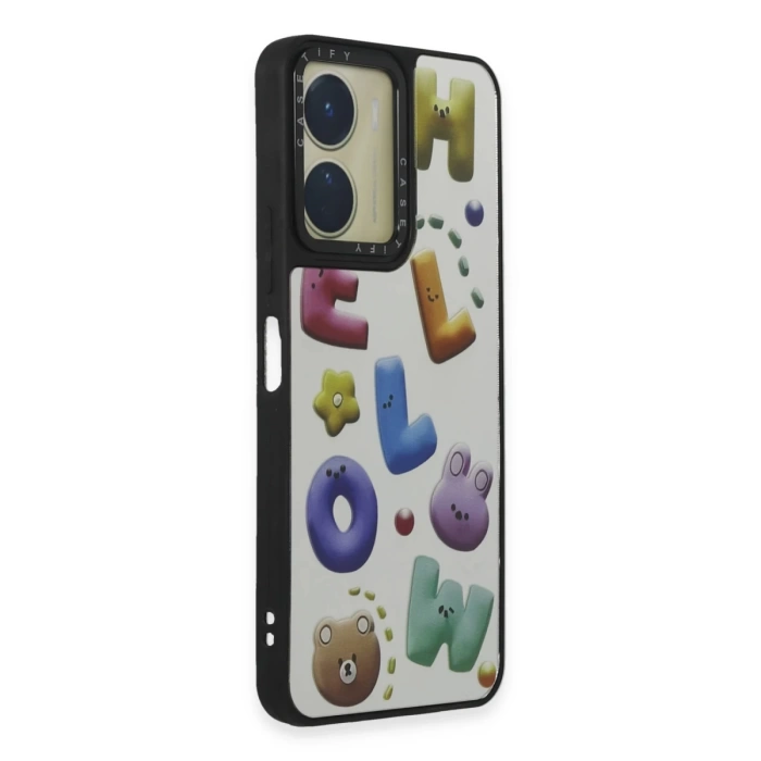 Newface Vivo Y16 Kılıf Mirror Desenli Kapak