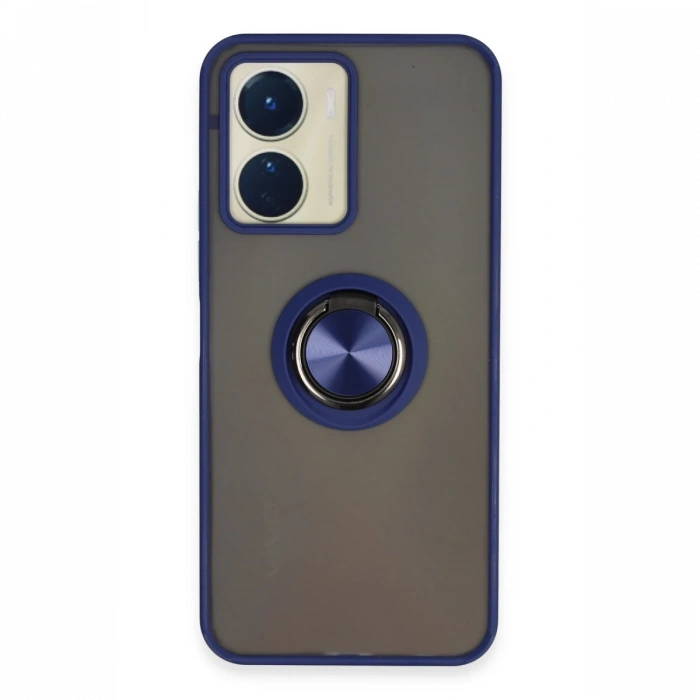 Newface Vivo Y16 Kılıf Montreal Yüzüklü Silikon Kapak
