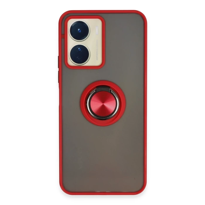 Newface Vivo Y16 Kılıf Montreal Yüzüklü Silikon Kapak