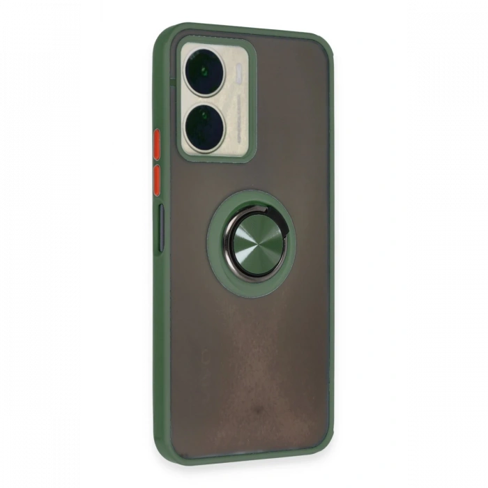 Newface Vivo Y16 Kılıf Montreal Yüzüklü Silikon Kapak