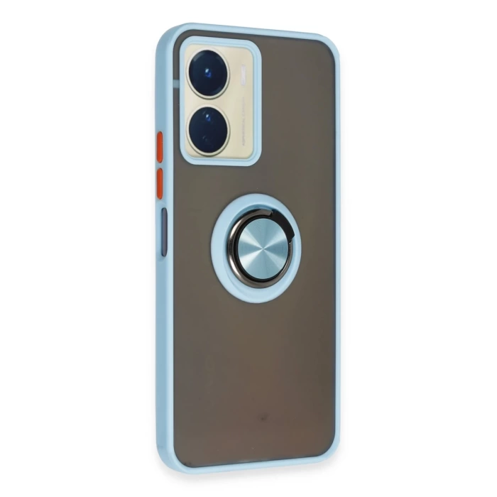 Newface Vivo Y16 Kılıf Montreal Yüzüklü Silikon Kapak