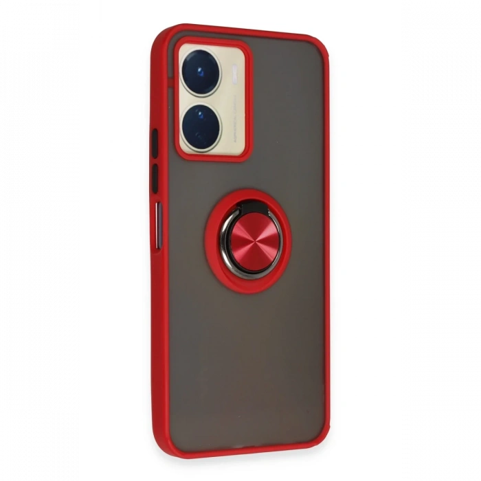 Newface Vivo Y16 Kılıf Montreal Yüzüklü Silikon Kapak