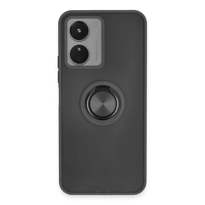 Newface Vivo Y16 Kılıf Montreal Yüzüklü Silikon Kapak