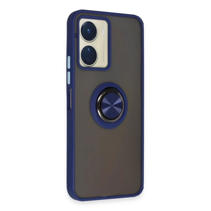 Newface Vivo Y16 Kılıf Montreal Yüzüklü Silikon Kapak