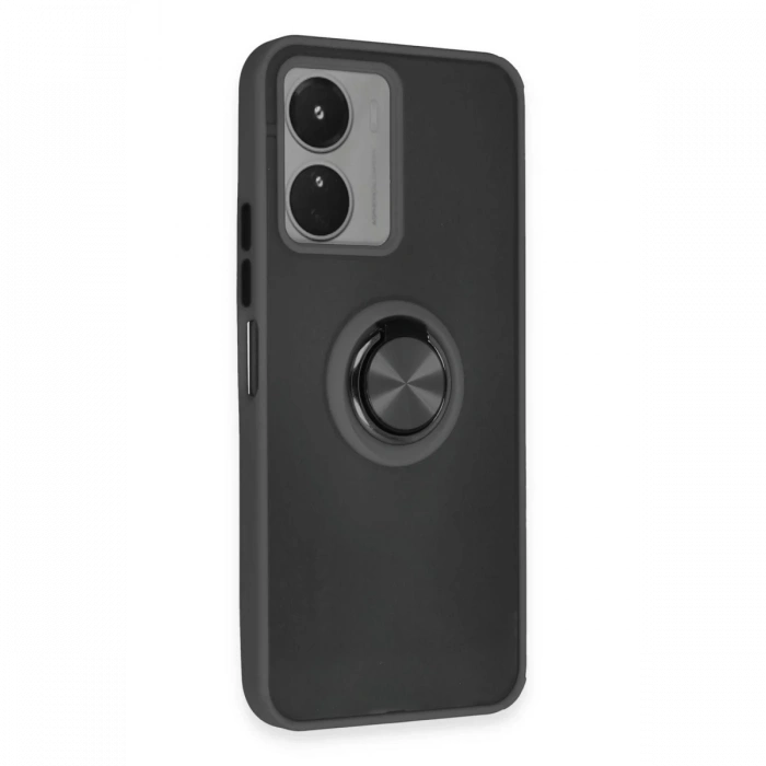 Newface Vivo Y16 Kılıf Montreal Yüzüklü Silikon Kapak
