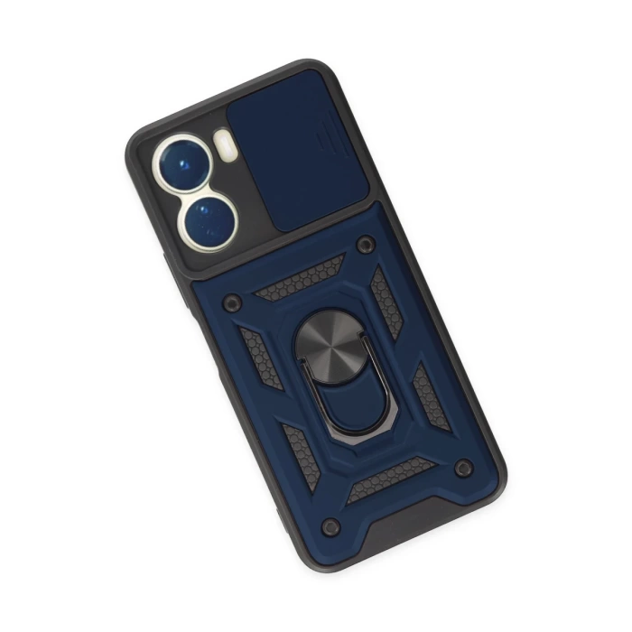 Newface Vivo Y16 Kılıf Pars Lens Yüzüklü Silikon