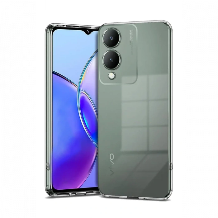 Newface Vivo Y17S Kılıf Lüx Şeffaf Silikon