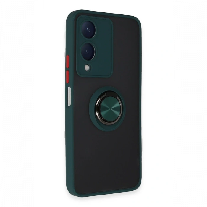Newface Vivo Y17S Kılıf Montreal Yüzüklü Silikon Kapak