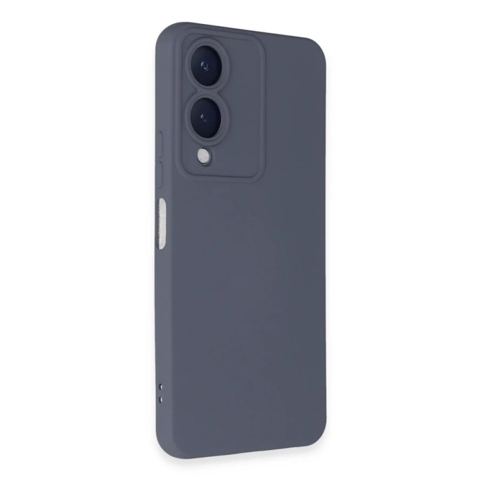 Newface Vivo Y17S Kılıf Nano içi Kadife Silikon - Gri