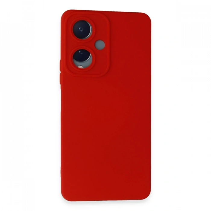 Newface Vivo Y17S Kılıf Nano içi Kadife Silikon - Kırmızı