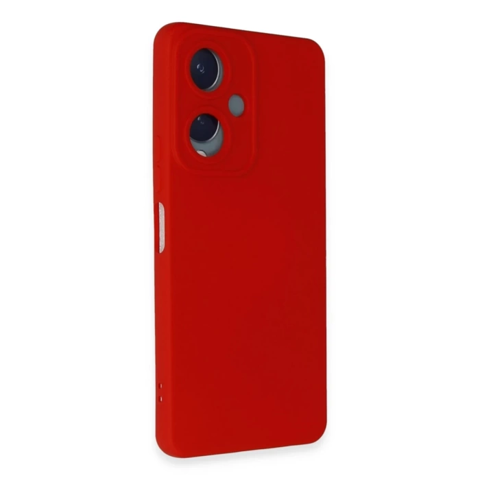 Newface Vivo Y17S Kılıf Nano içi Kadife Silikon - Kırmızı