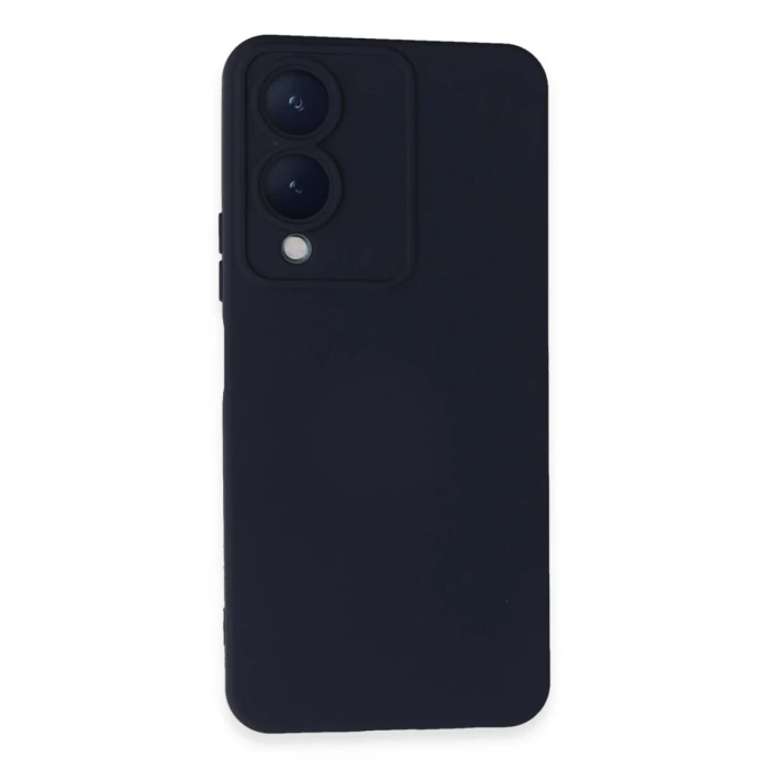 Newface Vivo Y17S Kılıf Nano içi Kadife Silikon - Lacivert